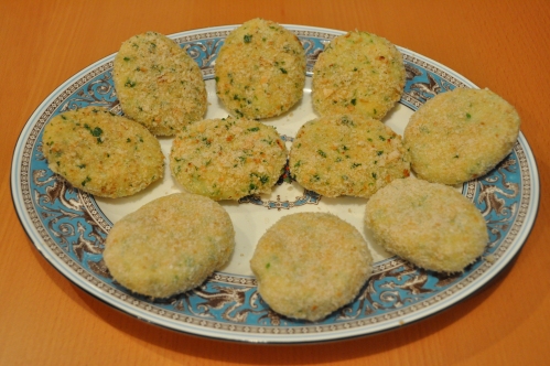 Raw Italian Croquettes being Fried